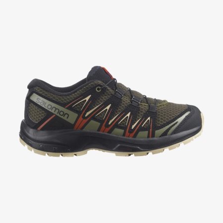 Salomon XA PRO 3D J Junior Hiking Shoes Olive UK TEOF
